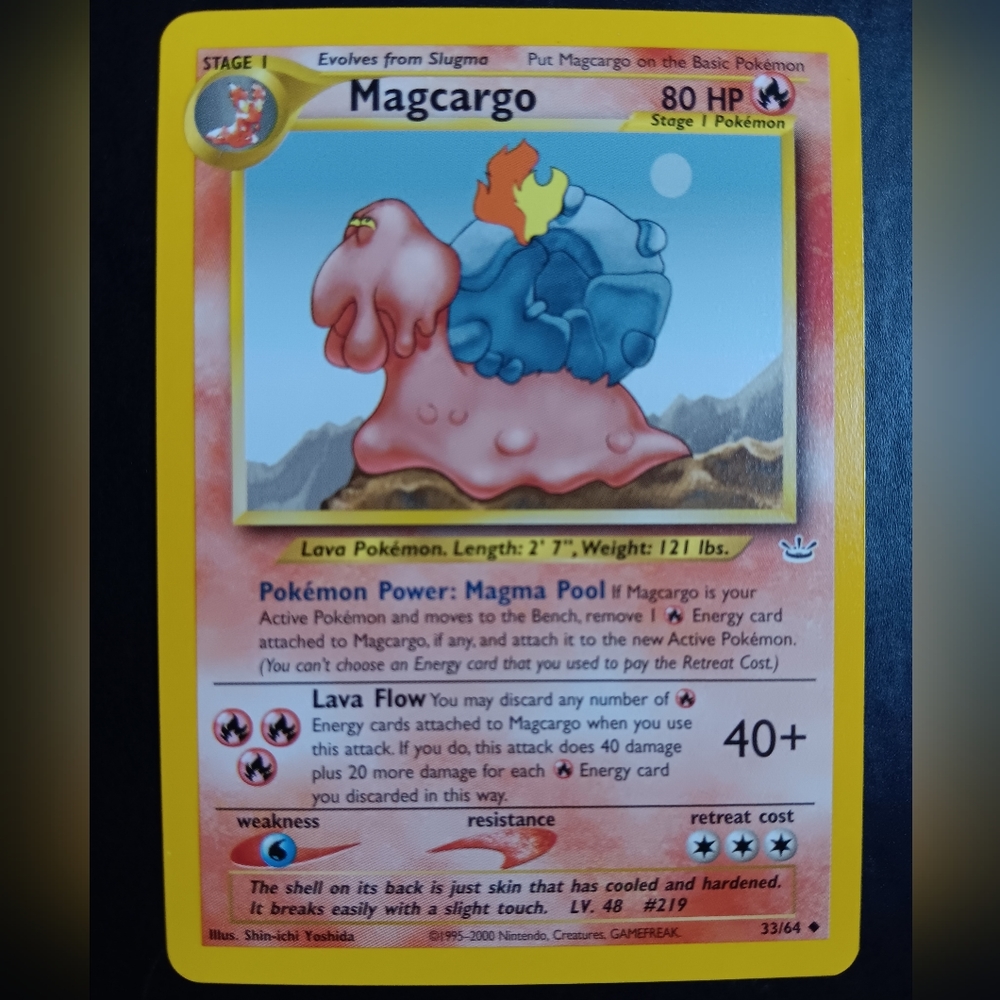 Magcargo Pokemon Card - Neo Revelation - NO. 33/64 Uncommon Non-Holo